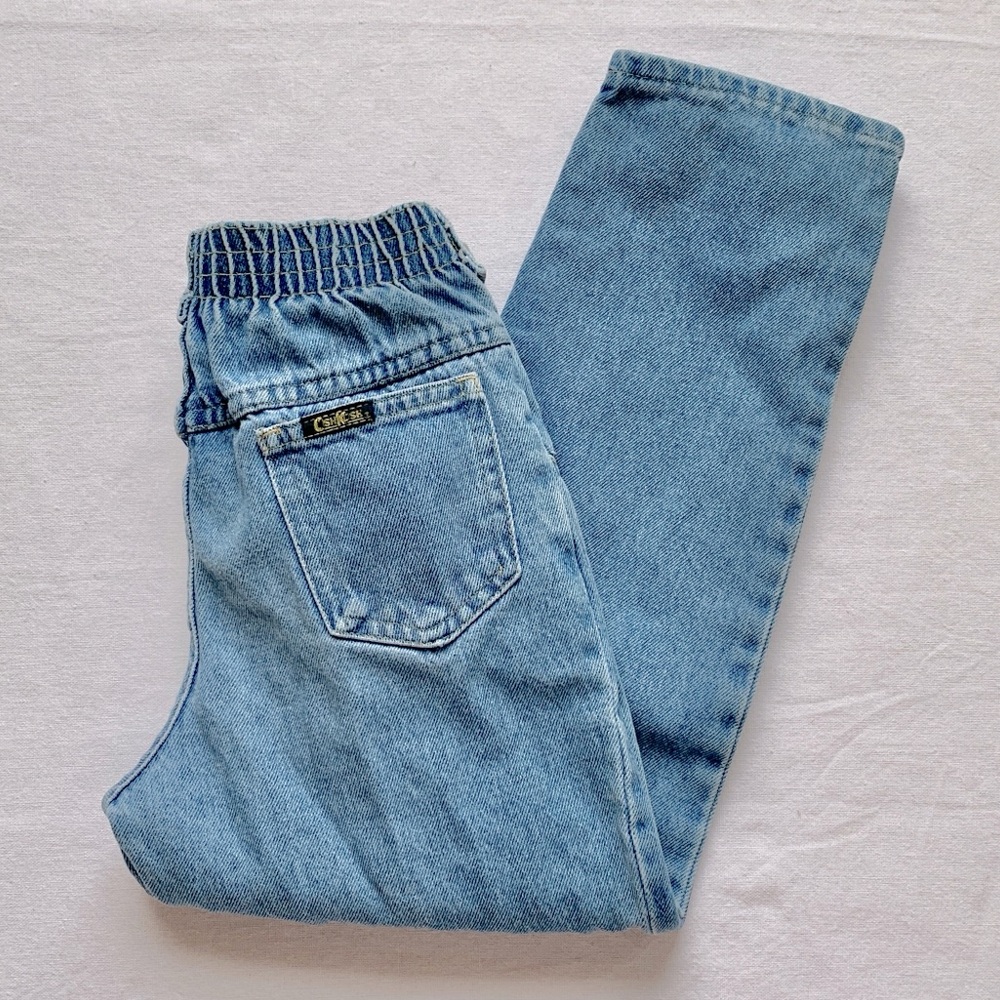 Vintage Oshkosh B’gosh 100% Cotton Blue Jeans / Sturdy Denim Pants / size 7R - Picture 1 of 12